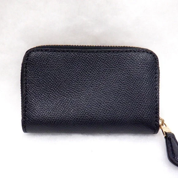 COACH Navy Zip Around Coin Case - Picture 3 of 9